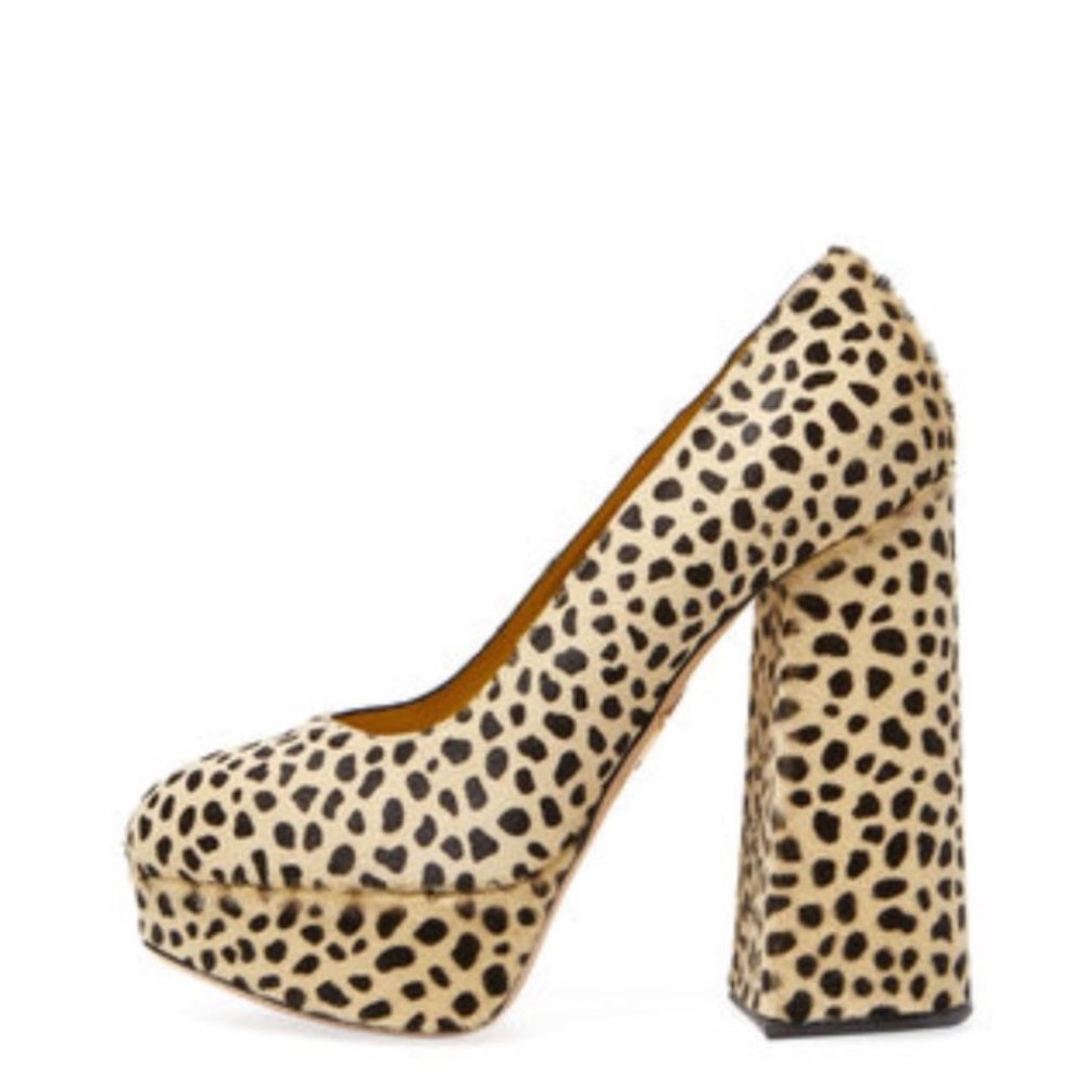 🎉🥂 HP 🥂🎉 CHARLOTTE OLYMPIA ALIX CHEETAH PUMPS - Picture 6 of 10